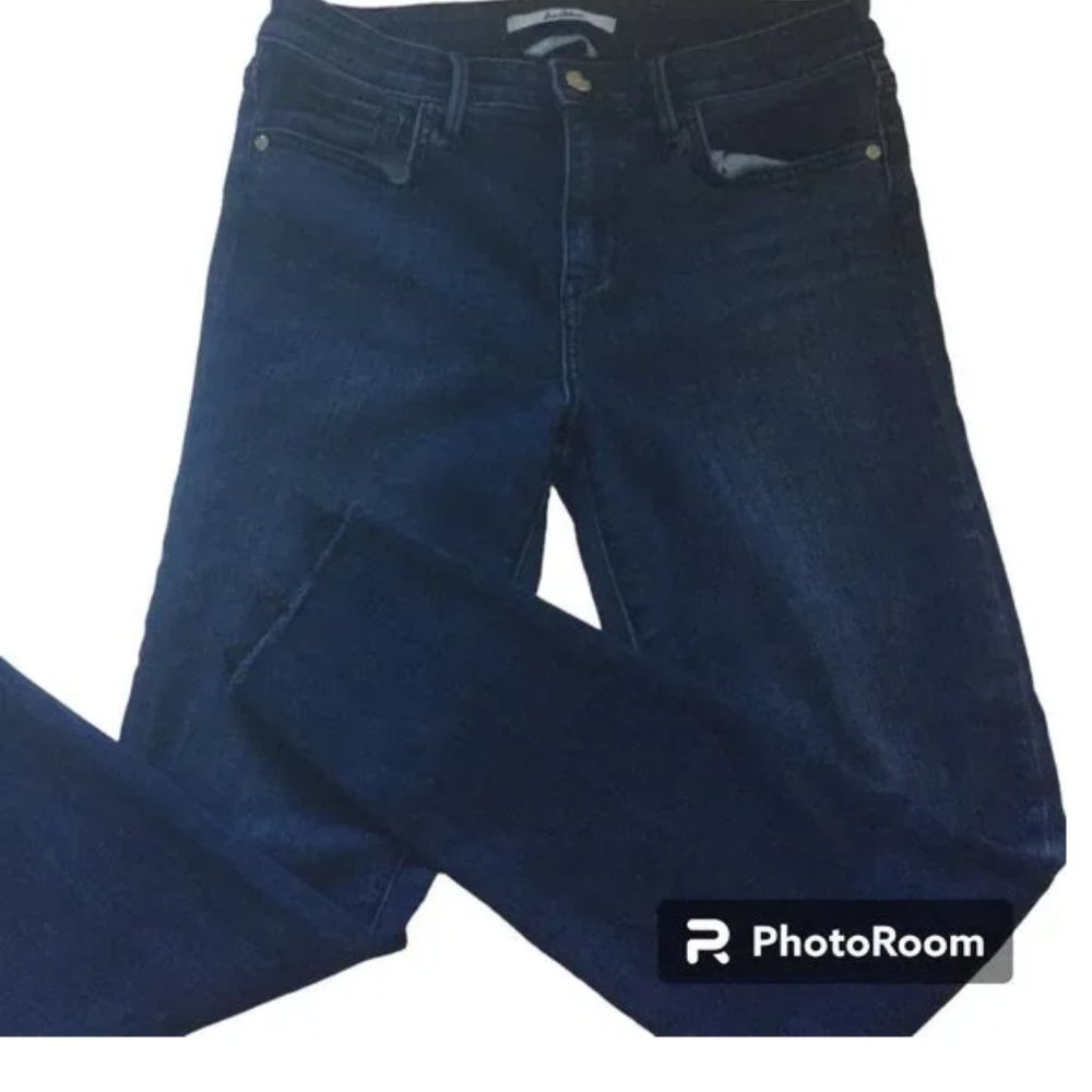 Sam Edelman the Kitten Mid Rise Skinny Ankle Jeans Blue Raw Hem